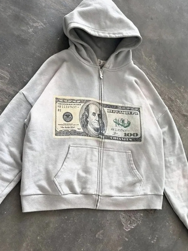 EMMIOL Retro Print Hoodie