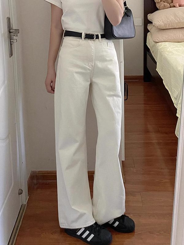 EMMIOL American White Boyfriend Jeans