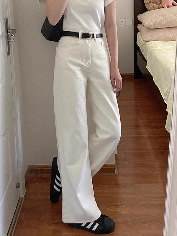 EMMIOL American White Boyfriend Jeans