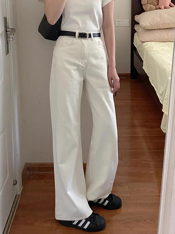 EMMIOL American White Boyfriend Jeans