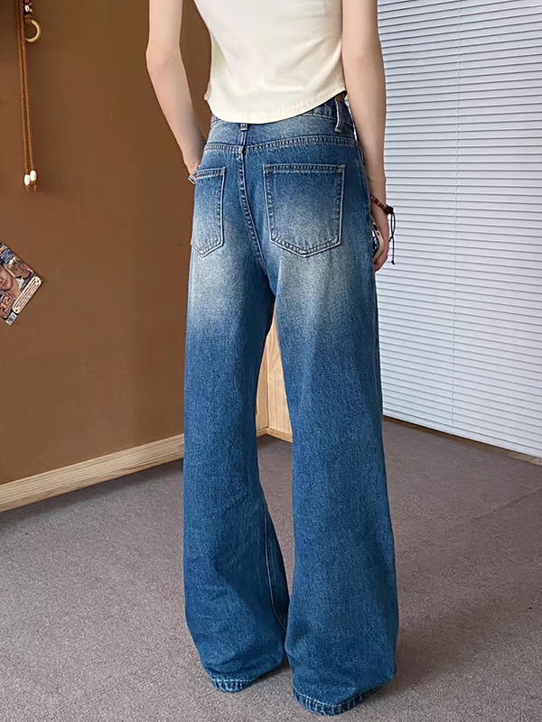 EMMIOL Vintage Embroidery Boyfriend Jeans