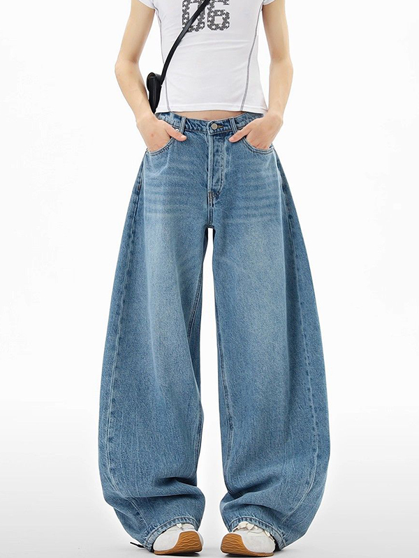 EMMIOL Water-Washed Rhinestones Boyfriend Jeans