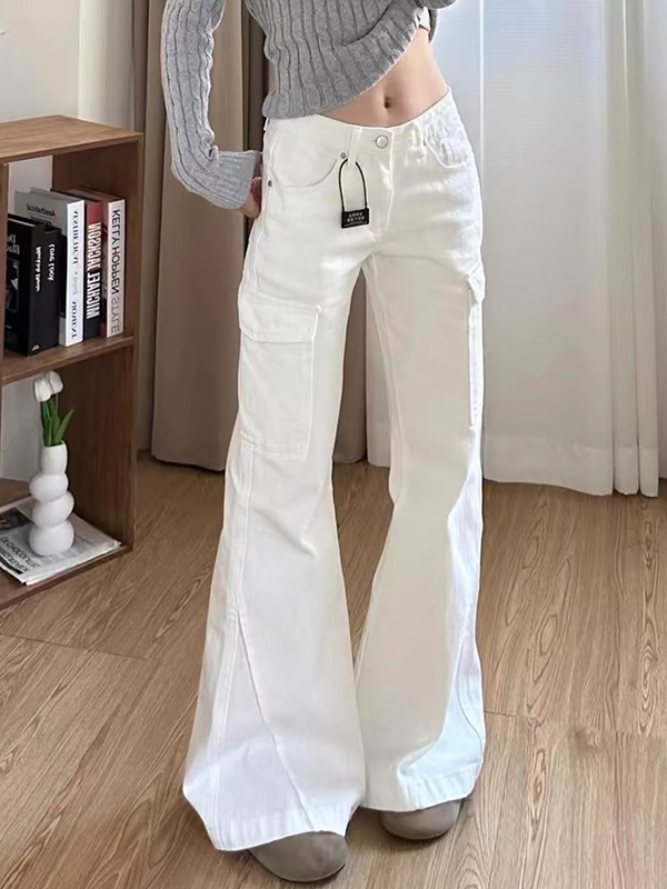 EMMIOL Weiße Schlagjeans von American High Street