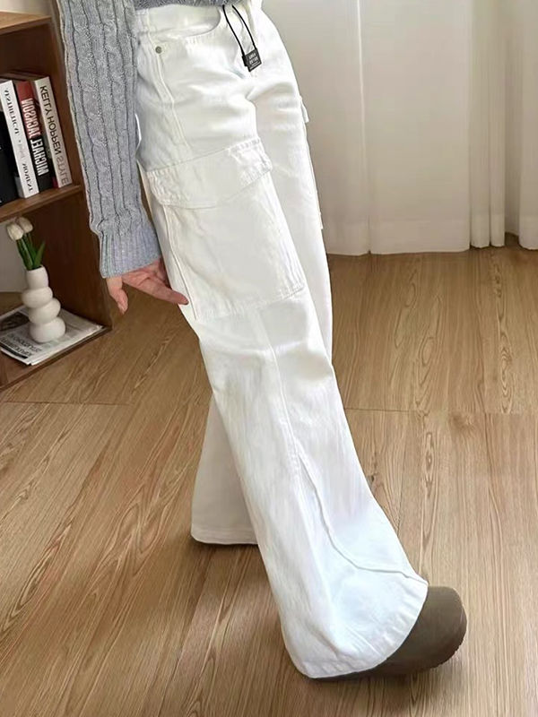 EMMIOL Weiße Schlagjeans von American High Street