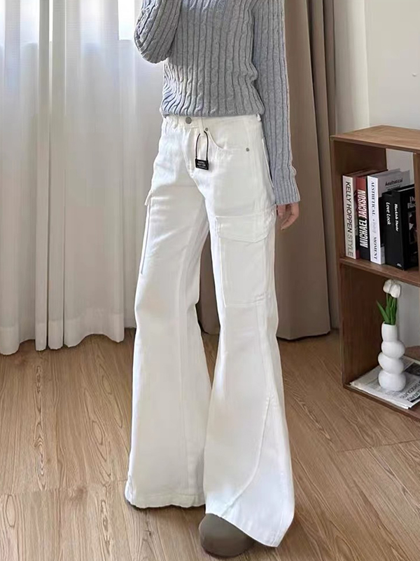 EMMIOL Weiße Schlagjeans von American High Street