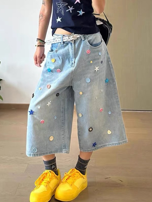 EMMIOL Stylische Jeansshorts im American Vintage-Design