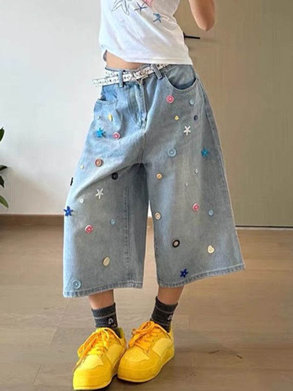 EMMIOL Stylische Jeansshorts im American Vintage-Design