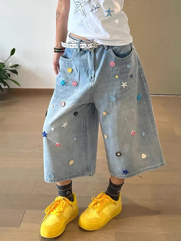 EMMIOL Stylische Jeansshorts im American Vintage-Design