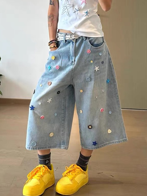 EMMIOL Stylische Jeansshorts im American Vintage-Design