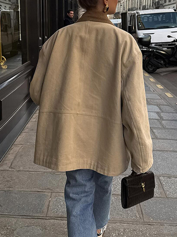 EMMIOL Chaqueta de un solo botón con solapa de muesca