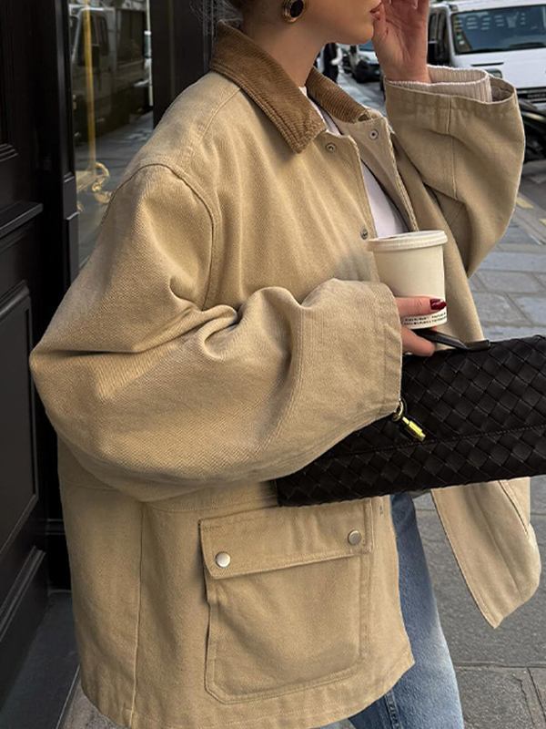 EMMIOL Chaqueta de un solo botón con solapa de muesca