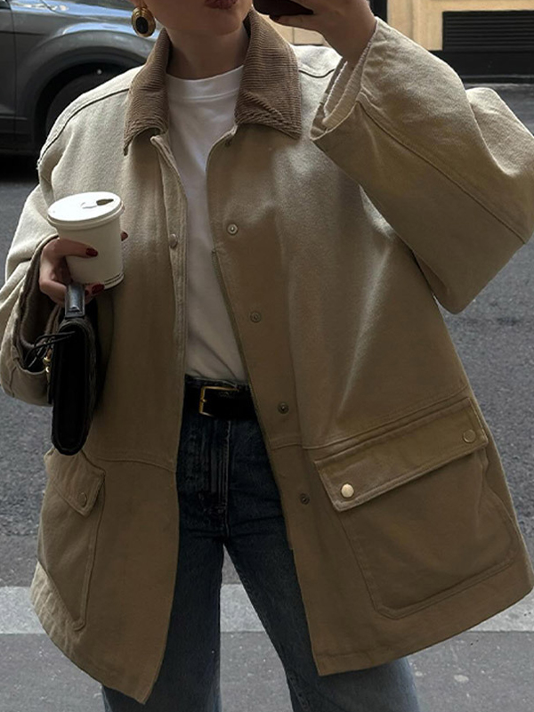 EMMIOL Chaqueta de un solo botón con solapa de muesca