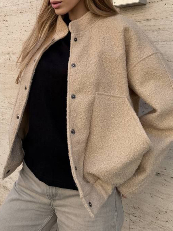 EMMIOL Chaqueta de lana de cordero