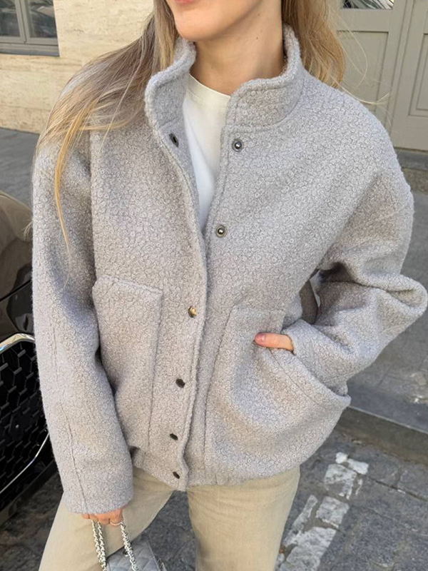 EMMIOL Chaqueta de lana de cordero