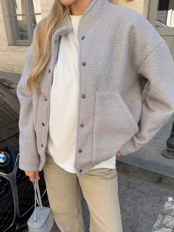 EMMIOL Chaqueta de lana de cordero