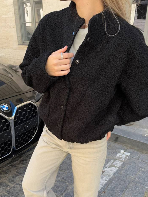 EMMIOL Chaqueta de lana de cordero