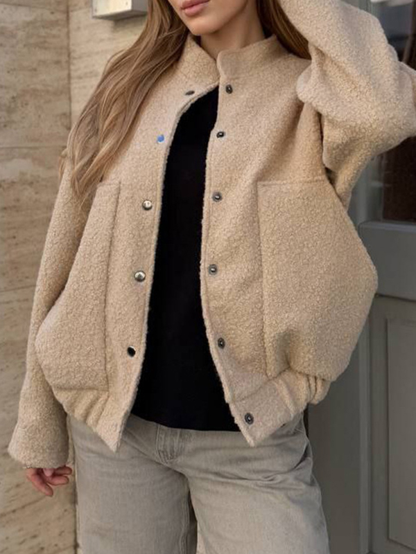 EMMIOL Chaqueta de lana de cordero