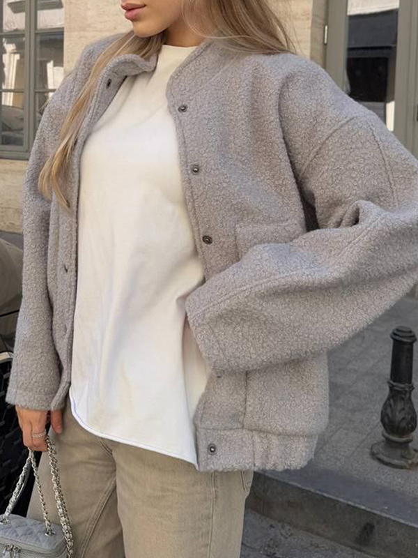 EMMIOL Chaqueta de lana de cordero