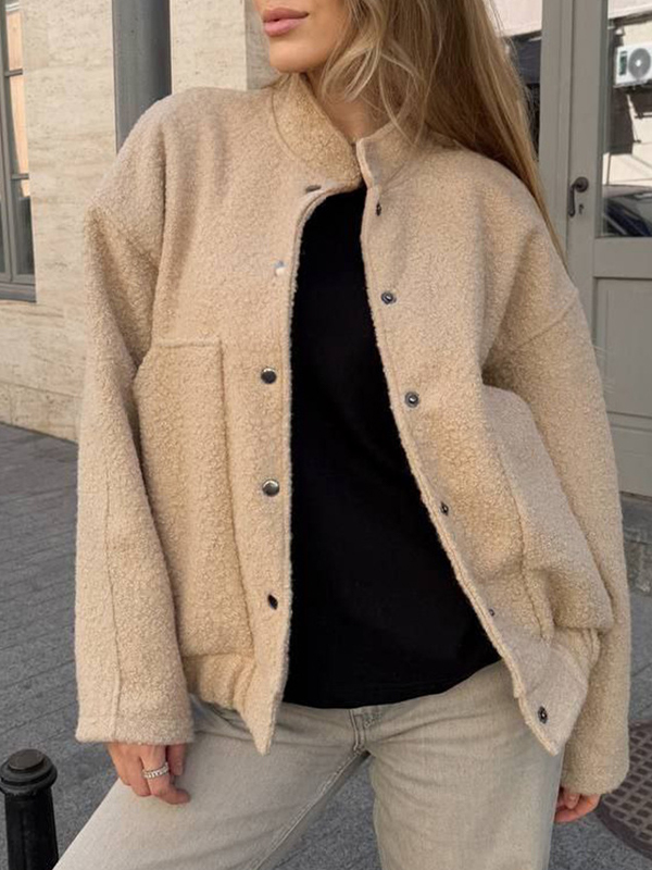 EMMIOL Chaqueta de lana de cordero