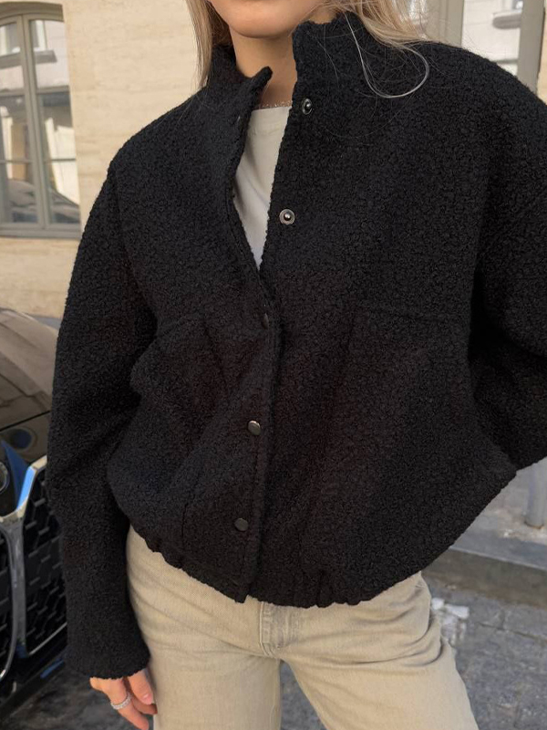 EMMIOL Chaqueta de lana de cordero