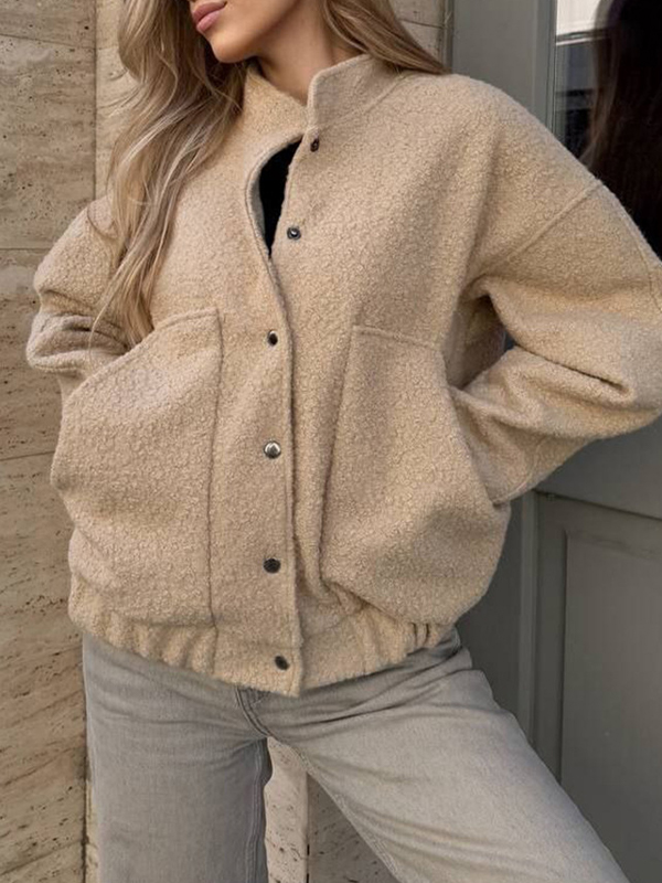 EMMIOL Chaqueta de lana de cordero