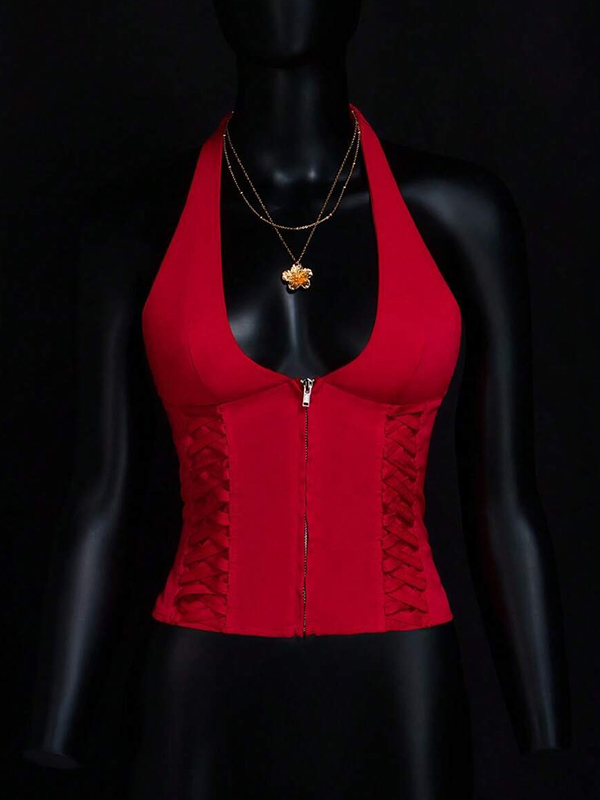 EMMIOL Chaleco halter picante y sexy