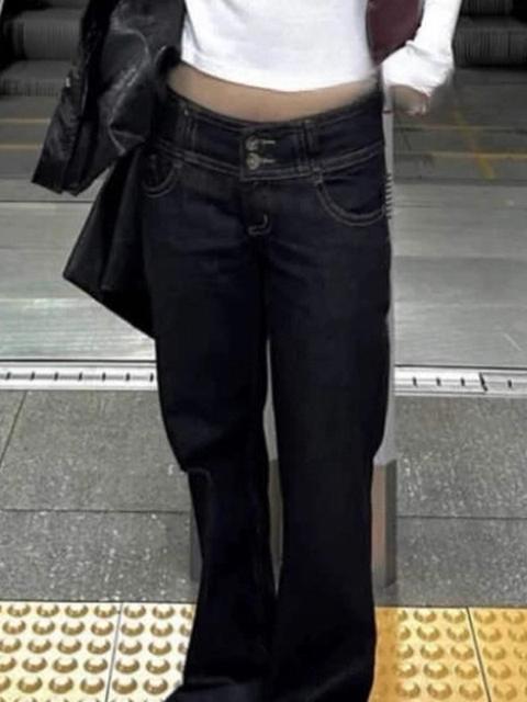 Jeans boyfriend vintage con perline resistenti