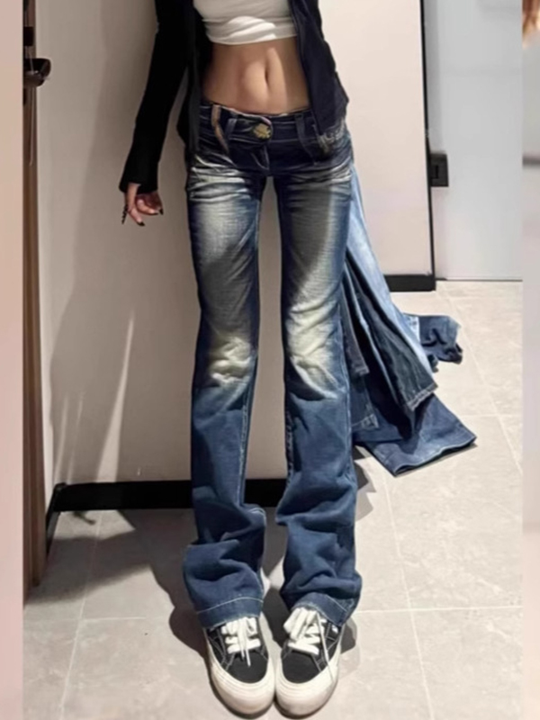 EMMIOL Jeans acampanados de diseño picante