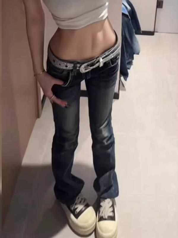 EMMIOL Jeans acampanados de diseño picante