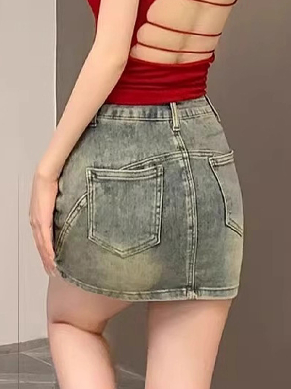 EMMIOL Minifalda retro de individualidad