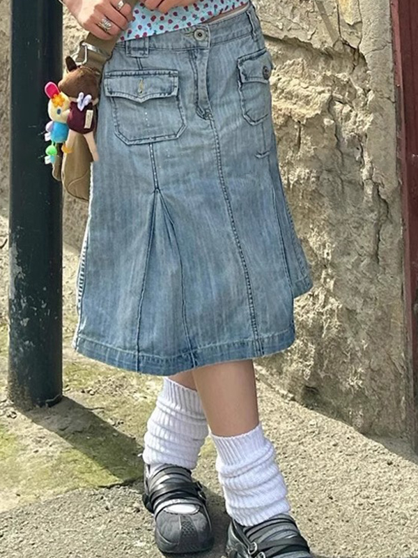 EMMIOL Gonna lunga effetto vintage