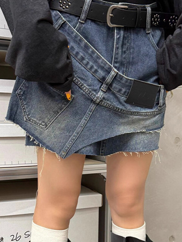 EMMIOL Minigonna irregolare vintage americana