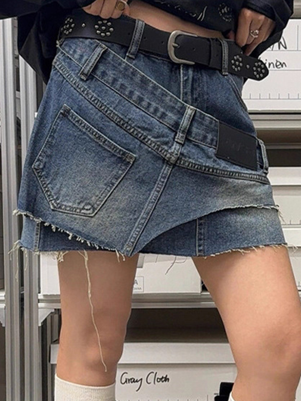 EMMIOL Minigonna irregolare vintage americana