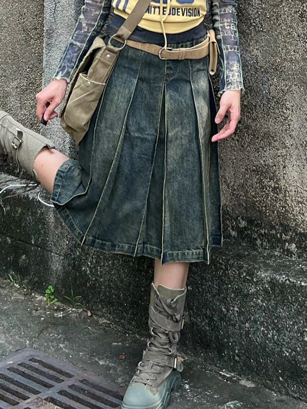 EMMIOL Minigonna Y2K Wash