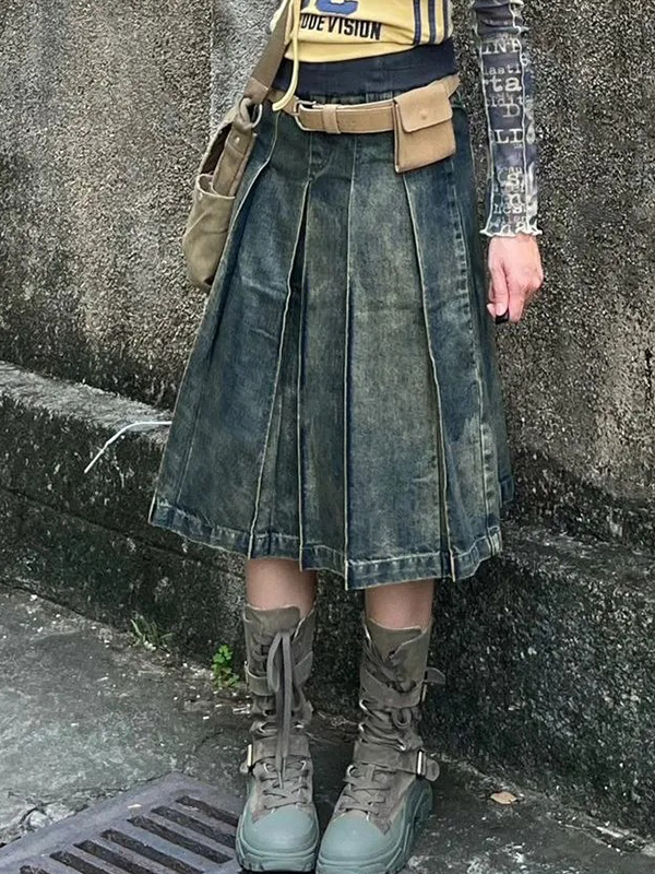 EMMIOL Minigonna Y2K Wash