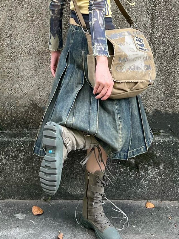 EMMIOL Minigonna Y2K Wash