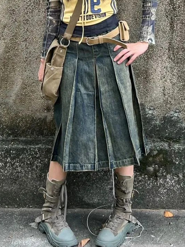 EMMIOL Minigonna Y2K Wash