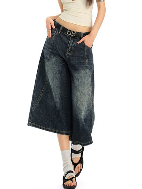 EMMIOL Pantaloncini in denim scuro americano