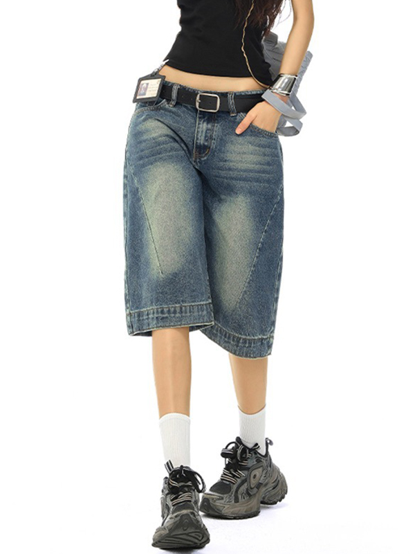 EMMIOL Pantaloncini in denim in stile retrò americano