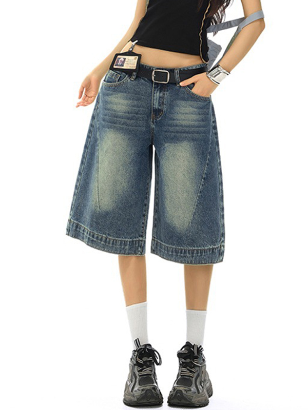 EMMIOL Pantaloncini in denim in stile retrò americano