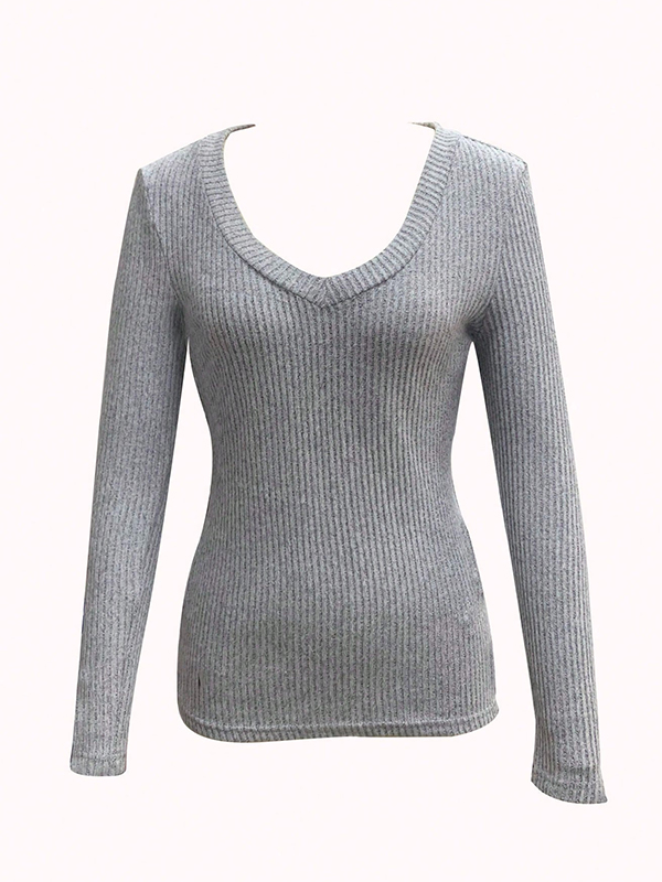 EMMIOL Langarmshirt aus vielseitigem, einfarbigem Stretchmaterial