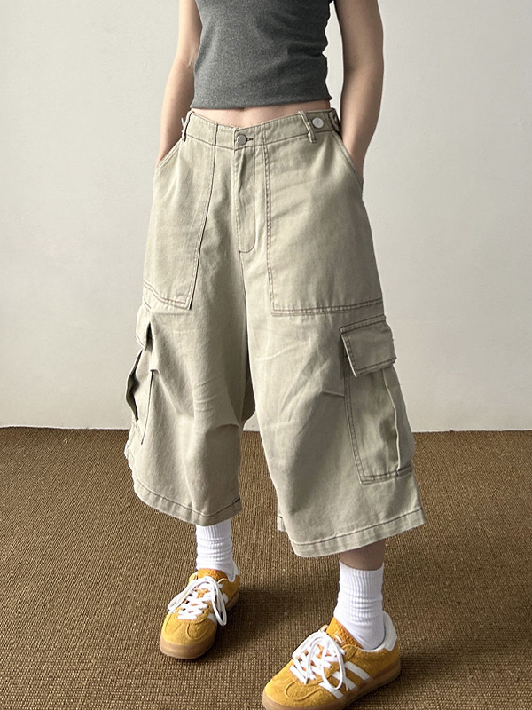 EMMIOL Pantaloncini in denim tinta unita American Vintage