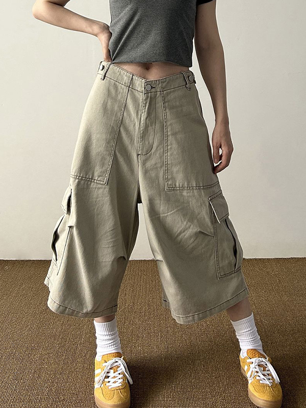 EMMIOL Pantaloncini in denim tinta unita American Vintage