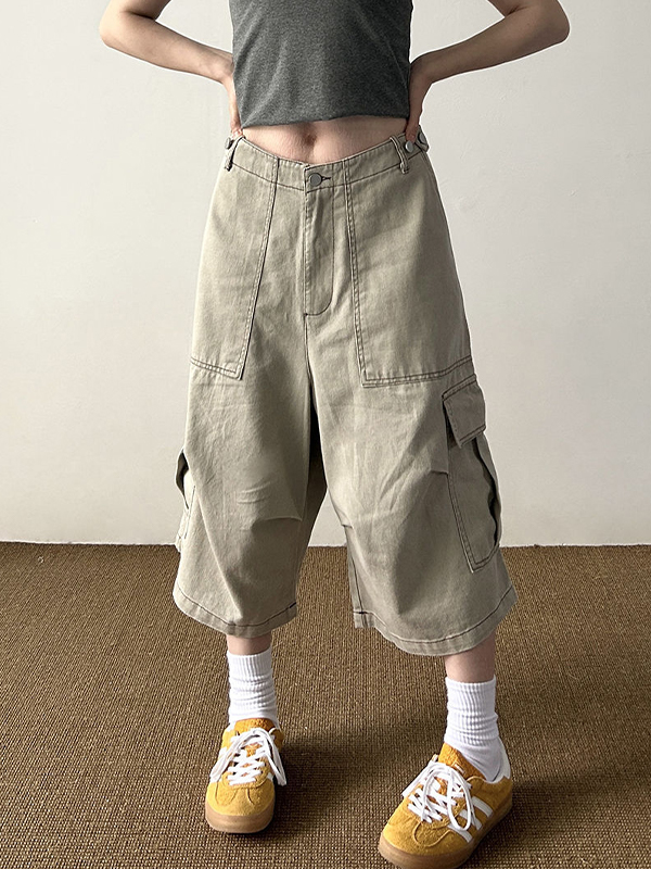 EMMIOL Pantaloncini in denim tinta unita American Vintage