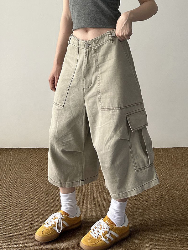 EMMIOL Pantaloncini in denim tinta unita American Vintage