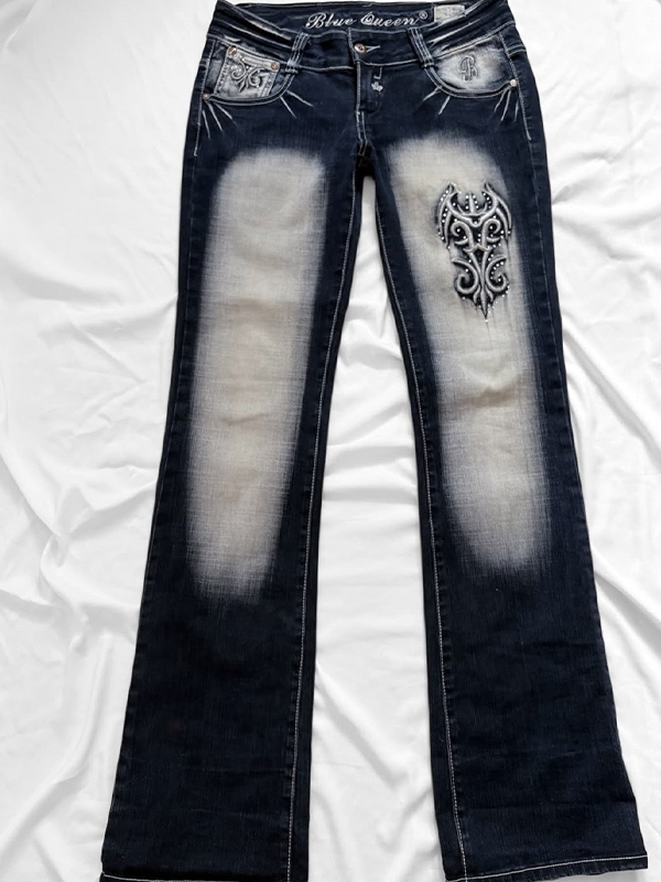 EMMIOL Jeans a zampa d'elefante American Vintage tinta unita