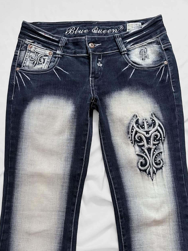 EMMIOL Jeans a zampa d'elefante American Vintage tinta unita