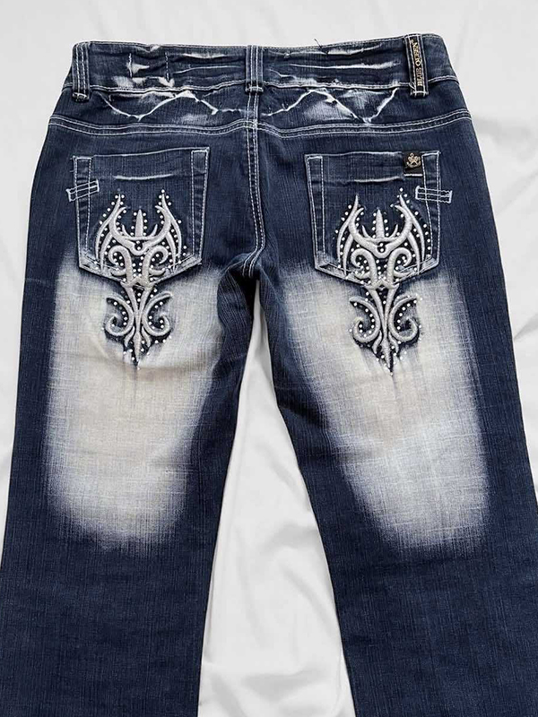 EMMIOL Jeans a zampa d'elefante American Vintage tinta unita