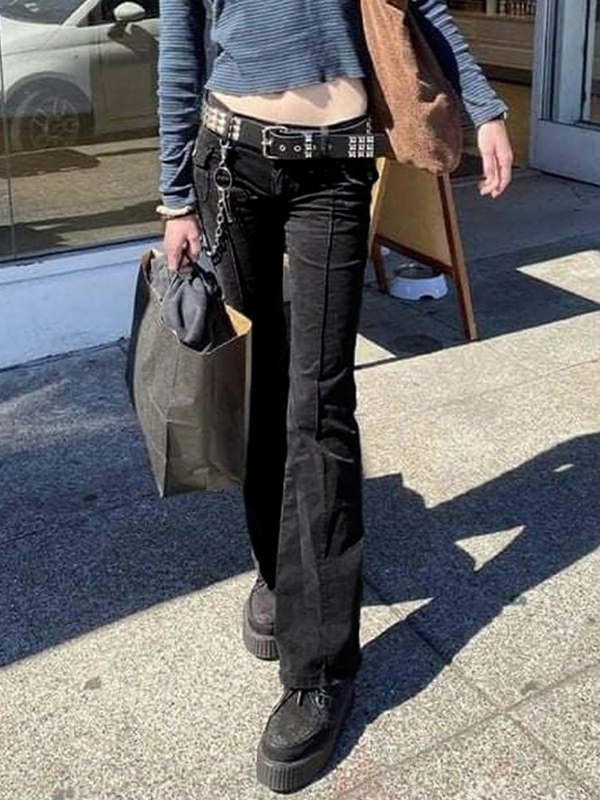 EMMIOL Jeans a zampa d'elefante American Vintage