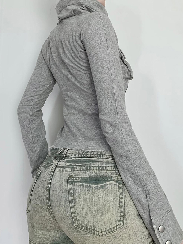 EMMIOL Giacca con tasche a collo alto